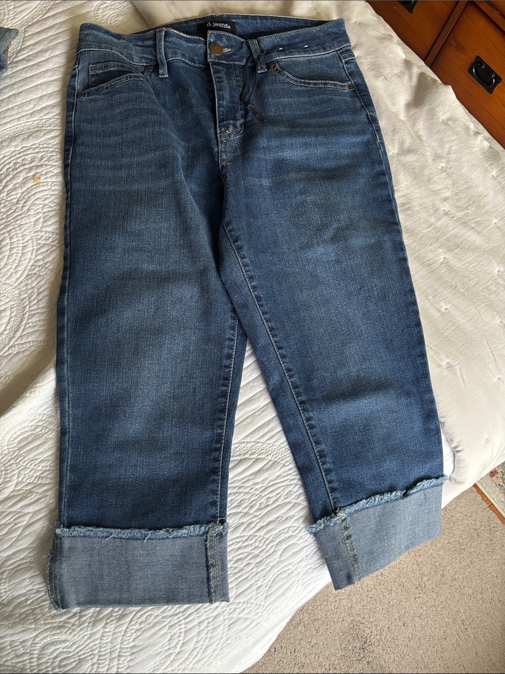 d. jeans Dark Blue Cropped Ankle Jeans